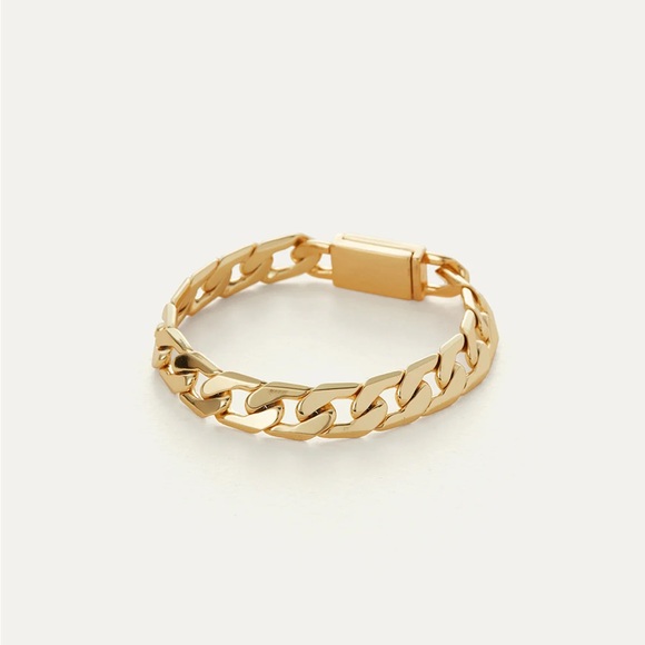 JENNY BIRD Gold Walter Curb Link Magnetic Bracelet - Picture 2 of 9